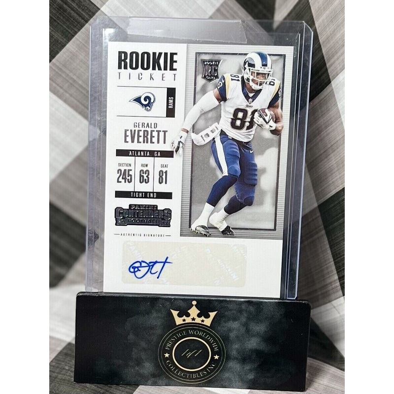 Gerald Everett 2017 Panini Contenders Rookie Ticket Auto #161 Los Angeles Rams (ONLINE ORDER ONLY)
