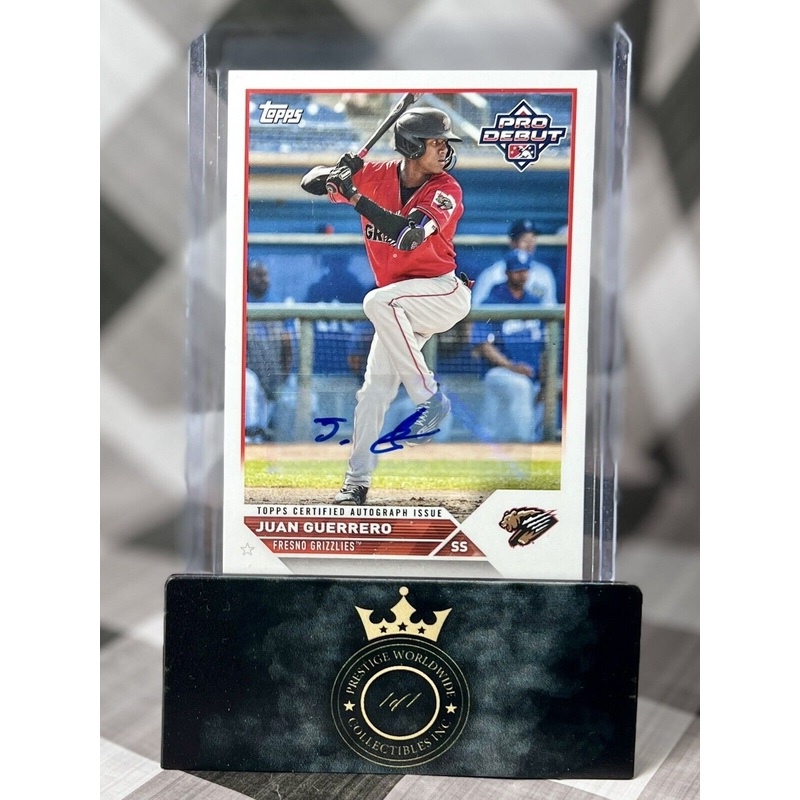 Juan Guerrero 2023 Topps Pro Debut Base Auto #PD-158 Houston Astros Top Prospect (ONLINE ORDER ONLY)