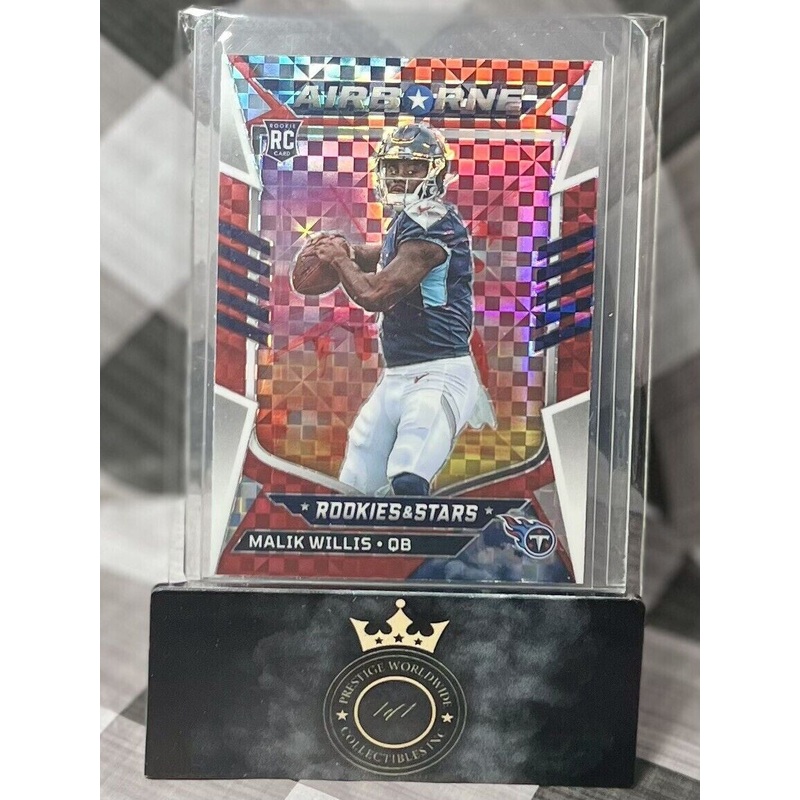 MALIK WILLIS 2022 Rookies & Stars Airborne Red Plaid #AI-19 Tennessee Titans RC (ONLINE ORDER ONLY)