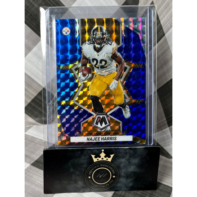 Najee Harris 2022 Mosaic Blue Mosaic Prizm /99 #163 Pittsburgh Steelers SP (ONLINE ORDER ONLY)