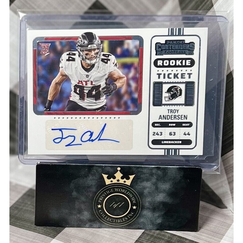 Troy Anderson 2022 Contenders Auto Horizontal Variation SP #175 Atlanta Falcons (ONLINE ORDER ONLY)