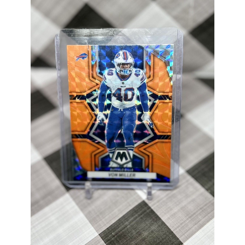 Von Miller 2022 Panini Mosaic NFL ORANGE REACTIVE PARALLEL #202 – BUF BILLS SP (ONLINE ORDER ONLY)