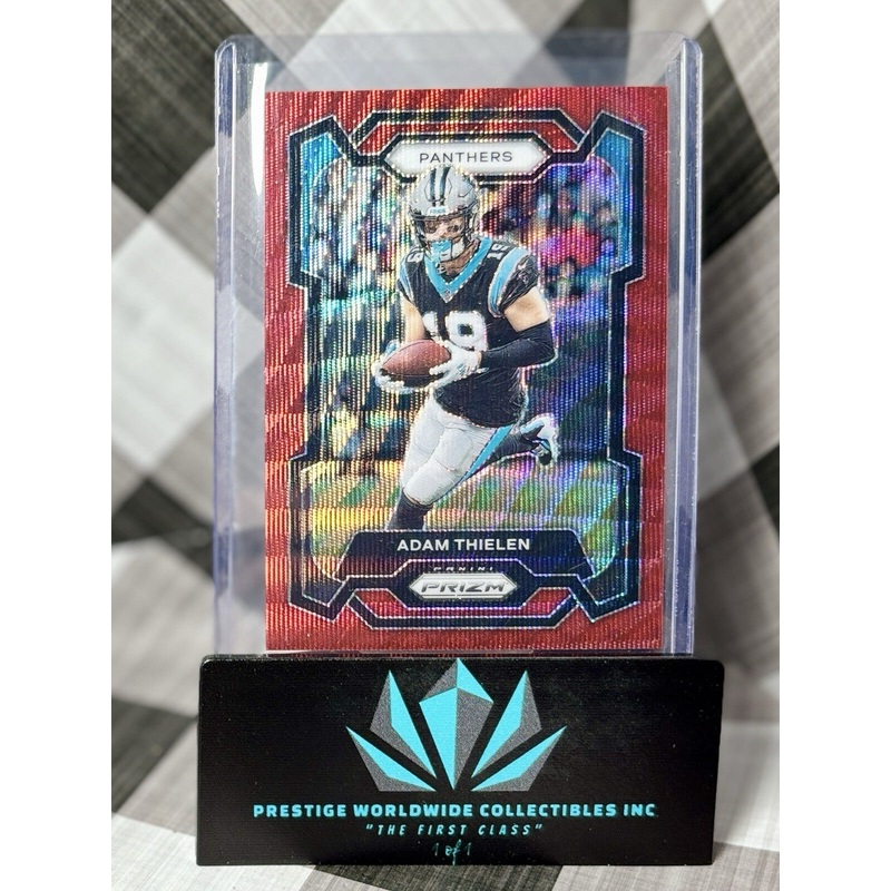 Adam Thielen 2023 Panini Prizm Red Wave Prizm /149 #37 Panthers & Vikings (ONLINE ORDER ONLY)