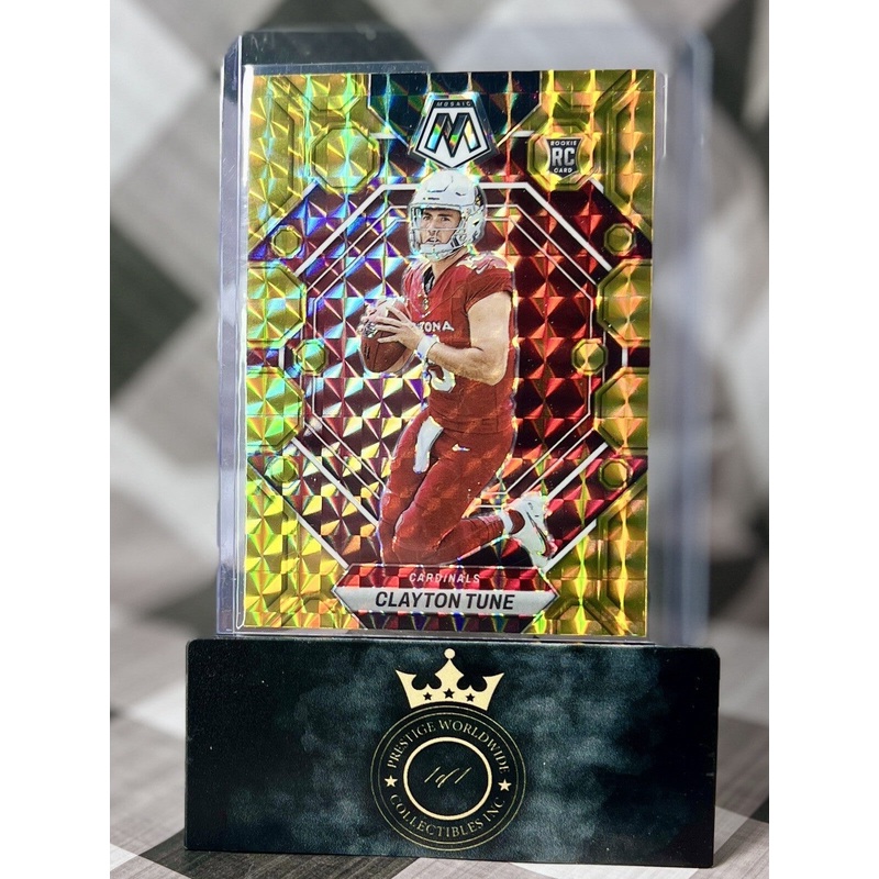 Clayton Tune 2023 Panini Mosaic Reactive Yellow Rookie #302 Arizona Cardinals (ONLINE ORDER ONLY)