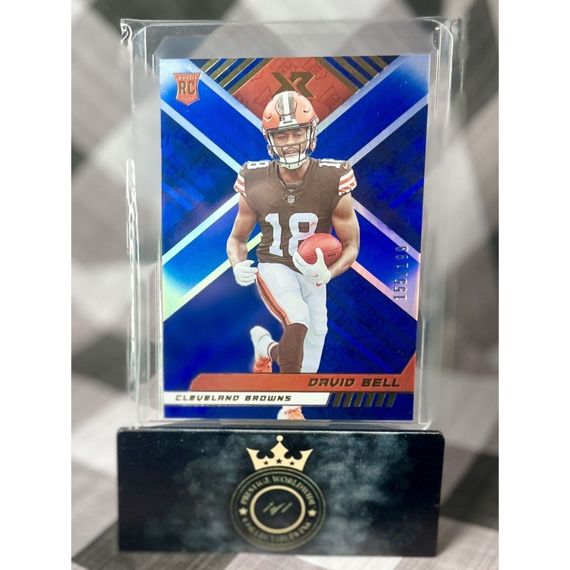 David Bell 2022 Panini XR Blue Rookie /199 #132 Cleveland Browns SP RC (ONLINE ORDER ONLY)