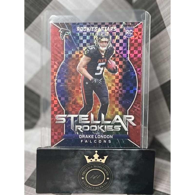 Drake London 2022 Panini Rookies & Stars Stellar Rookies Red Plaid #SR-9 ATL RC (ONLINE ORDER ONLY)