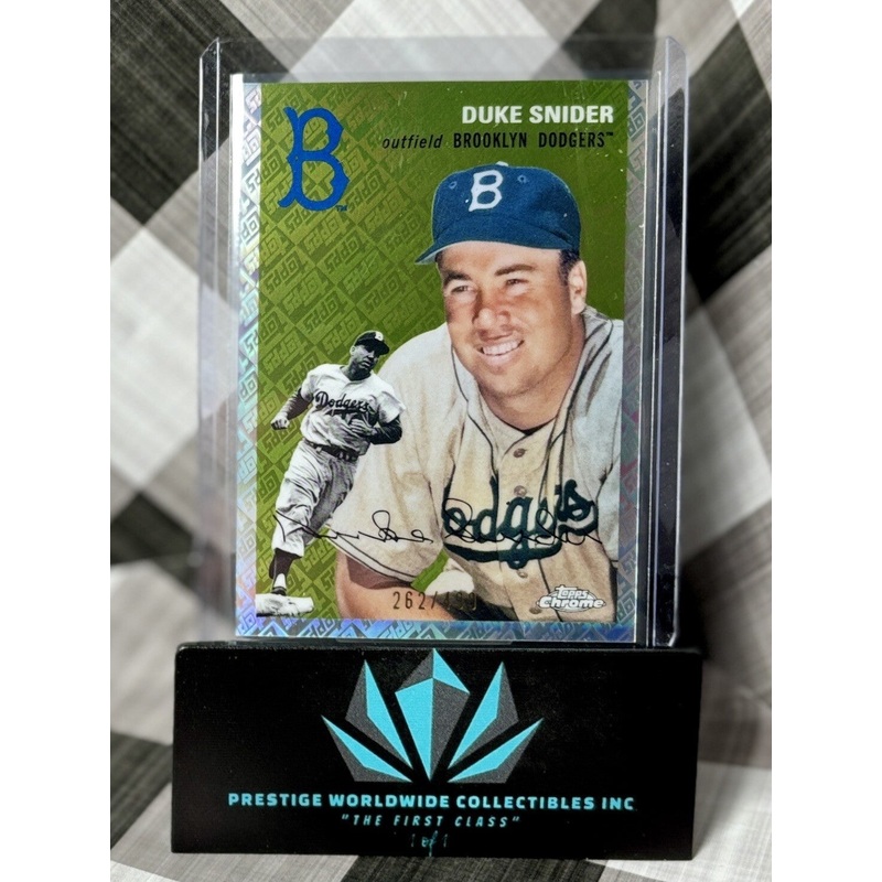 Duke Snider 2023 Topps Chrome Platinum Topps Refractor /499 #405 LA Dodgers HoF (ONLINE ORDER ONLY)