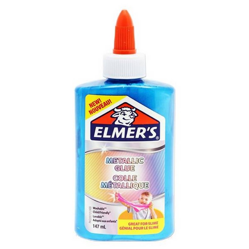 Elmers 147ml Metallic Slime Glue  Blue