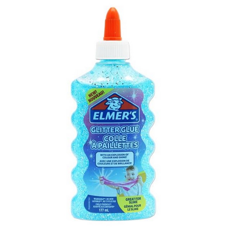 Elmers 177ml Glitter Slime Glue  Blue