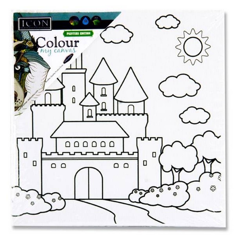 Icon 100x100mm Colour My Canvas  Castle