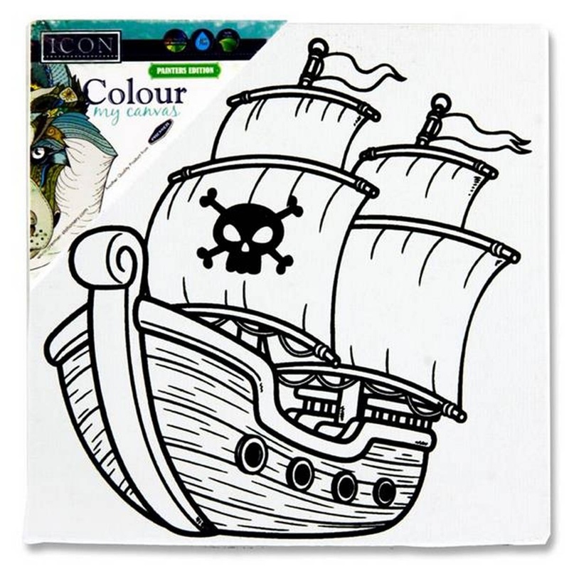 Icon 100x100mm Colour My Canvas  Pirate Ship