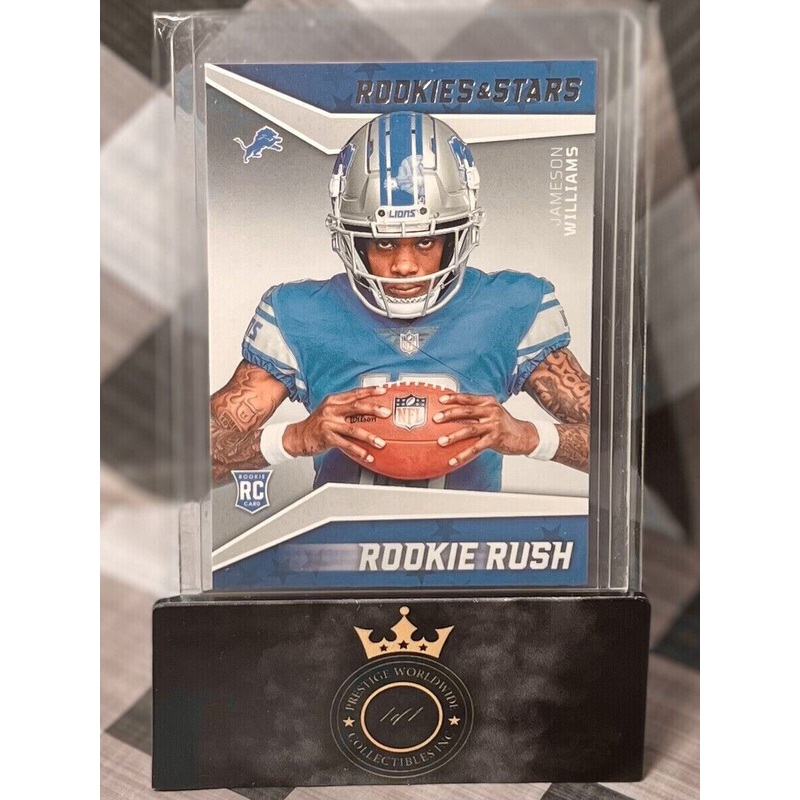 Jameson Williams 2022 Panini Rookies & Stars Rookie Rush #RR-9 Detroit Lions RC (ONLINE ORDER ONLY)
