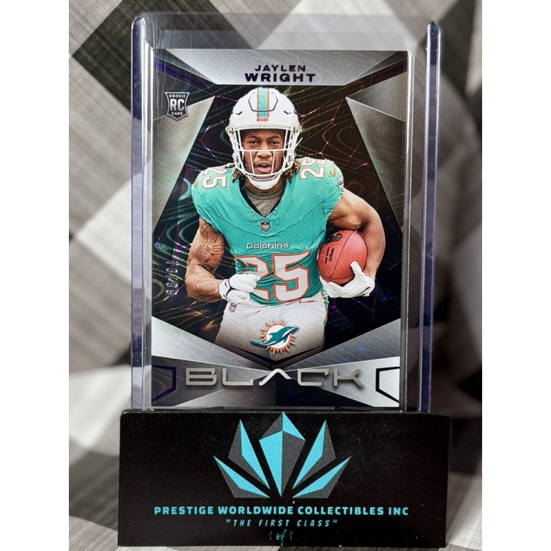 Jaylen Wright 2024 Panini Black Rookie Royal /99 #148 Miami Dolphins RC (ONLINE ORDER ONLY)