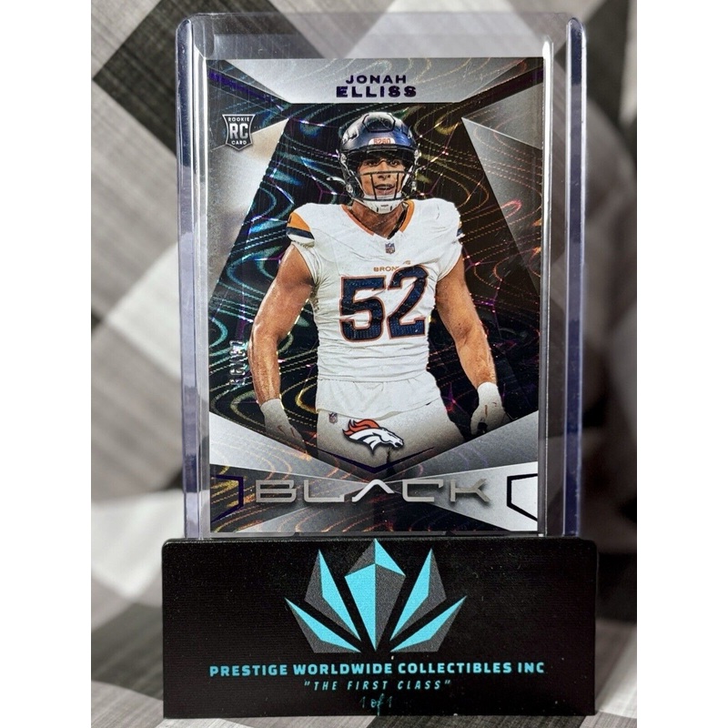 Jonah Elliss 2024 Panini Black Rookie Royal /99 #156 Denver Broncos RC (ONLINE ORDER ONLY)