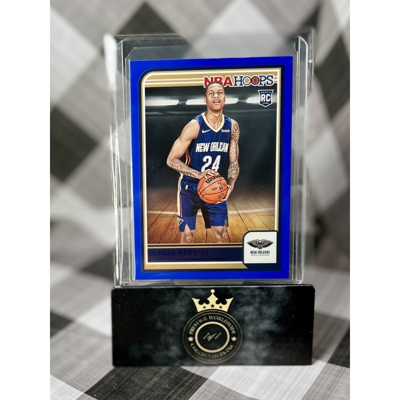 Jordan Hawkins 2023-24 Panini NBA Hoops Rookie Blue Parallel #269 Pelicans RC (ONLINE ORDER ONLY)