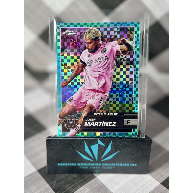 Josef Martinez 2023 Topps Chrome MLS Aqua X-Fractor /125 #19 Inter Miami SP (ONLINE ORDER ONLY)
