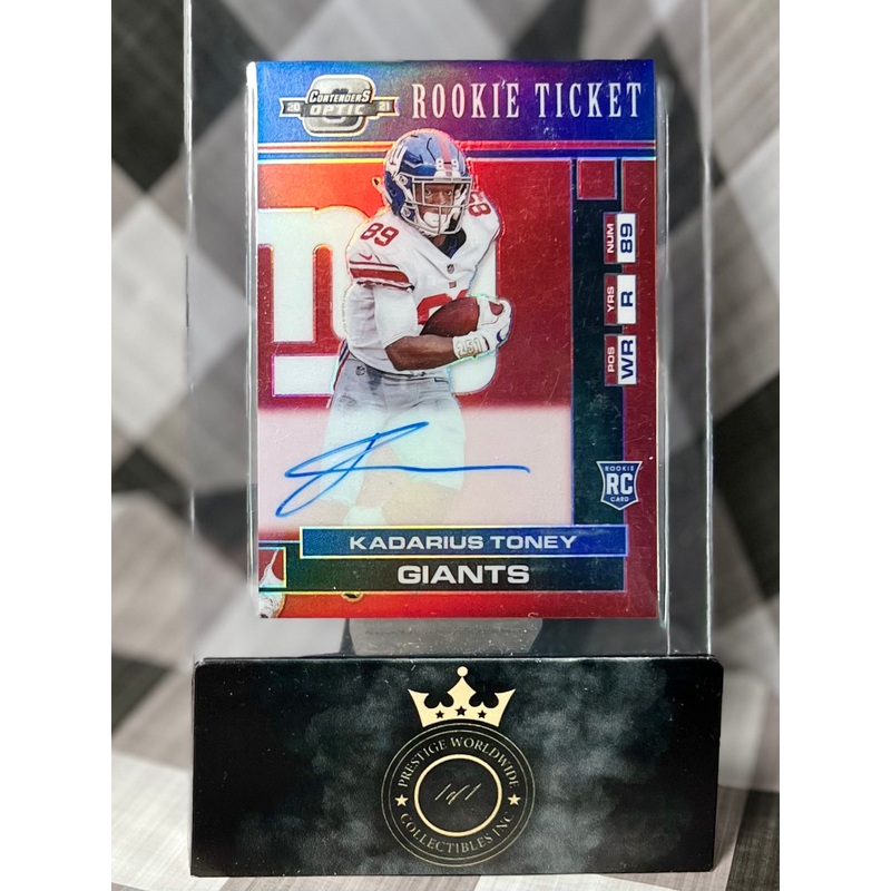 Kadarius Toney 2021 Contenders Optic Rookie Ticket Auto 21/25 #O1TR-KTO (ONLINE ORDER ONLY)
