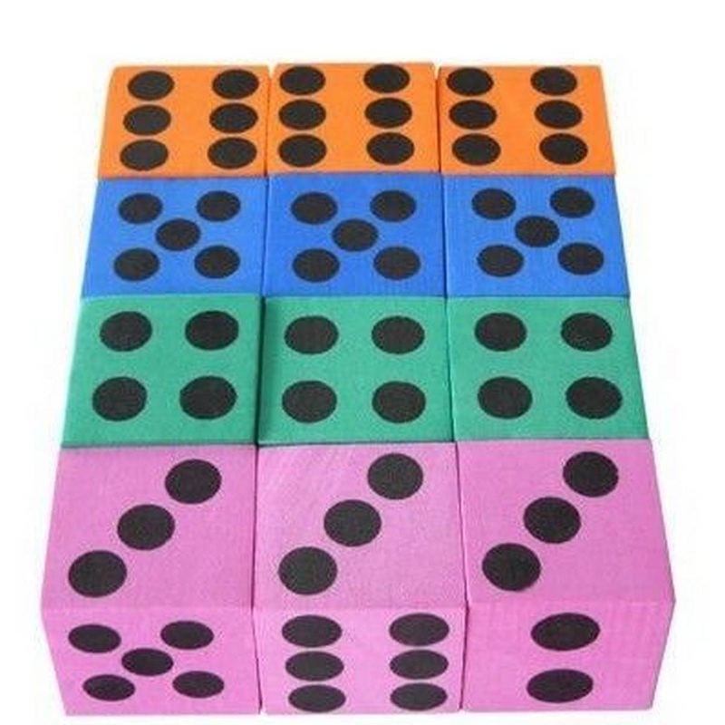 Large EVA Dot Dice Set of 12