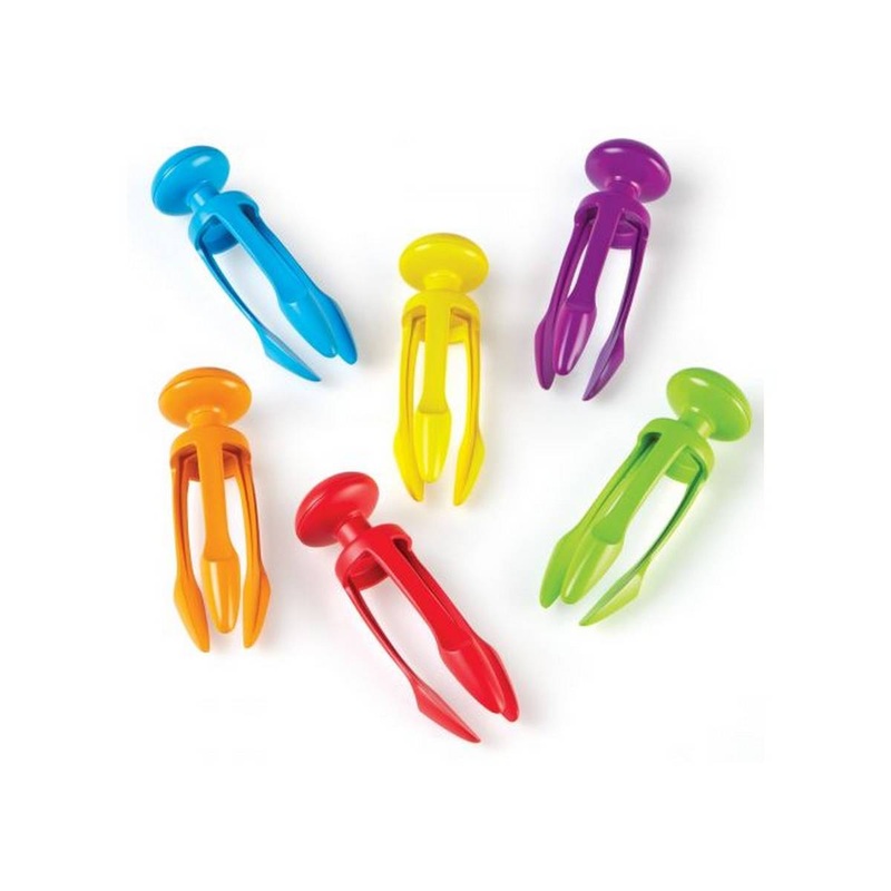 Learning Resources Tri-Grip Tongs Set of 6