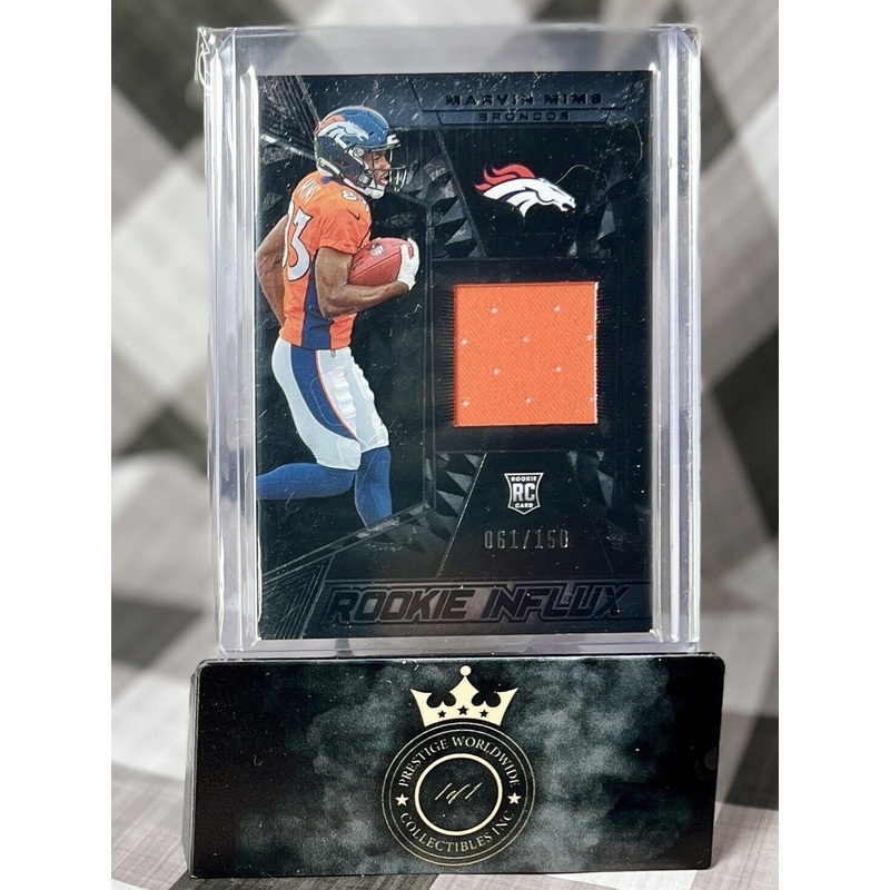 Marvin Mims Jr. 2023 Panini Black Rookie Influx Patch /150 #RI-18 DEN Broncos RC (ONLINE ORDER ONLY)