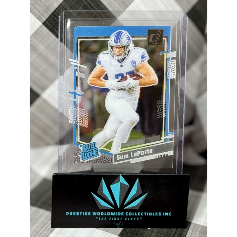 Sam LaPorta 2023 Clearly Donruss Rated Rookie #81 Detroit Lions RC (ONLINE ORDER ONLY)