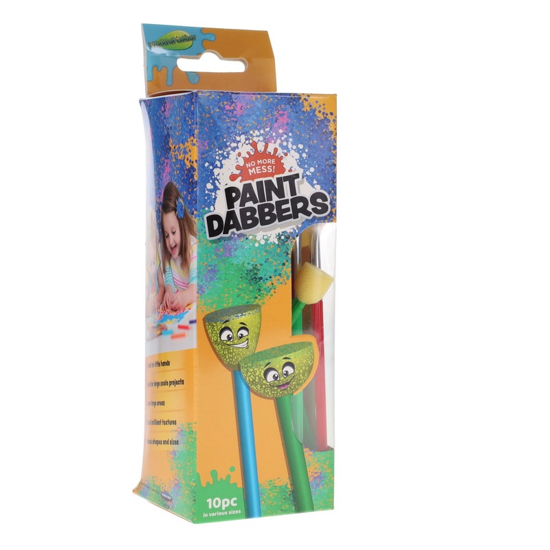 Sponge Dabbers Paintbrushes Tube of 10