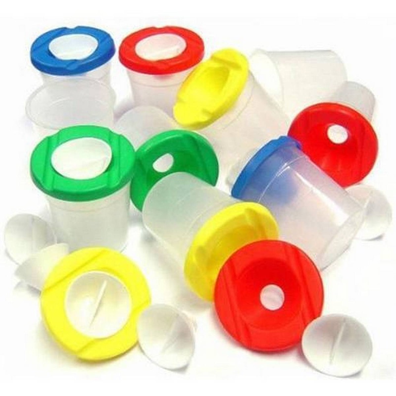 Standard Paintpots Set of 12 Including Lid & Stopper