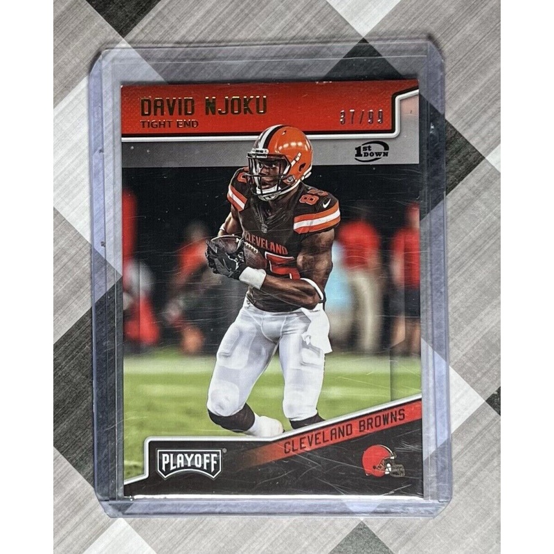 2018 PLAYOFF 1ST DOWN DAVID NJOKU 37/99 – BROWNS  (ONLINE ORDER ONLY)