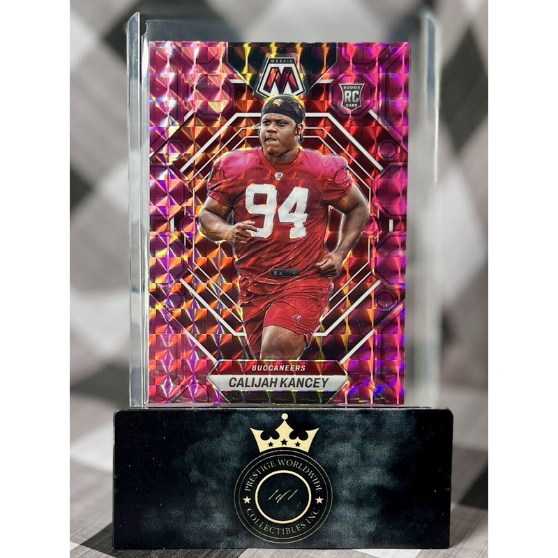 Calijah Kancey 2023 Mosaic Pink Camo Prizm Rookie #293 Tampa Bay Buccaneers RC (ONLINE ORDER ONLY)