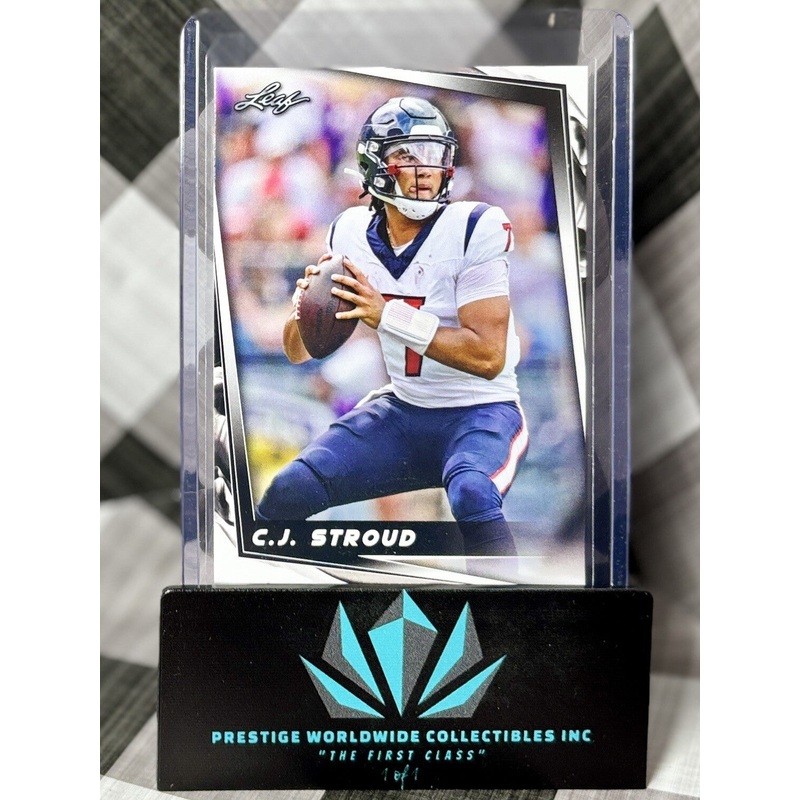 CJ Stroud 2024 Leaf Football Base Rookie #12 Houston Texans RC & Ohio State (ONLINE ORDER ONLY)