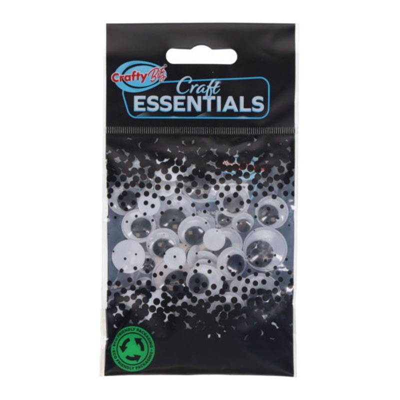 Crafty Bitz Wiggle Goggly Eyes Pack of 50