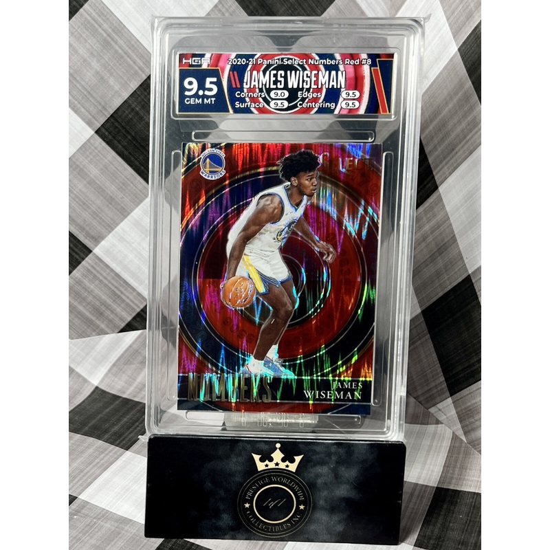 James Wiseman 2020-21 Select Rookie Red Flash Numbers #8 HGA 9.5 GS Warriors RC (ONLINE ORDER ONLY)