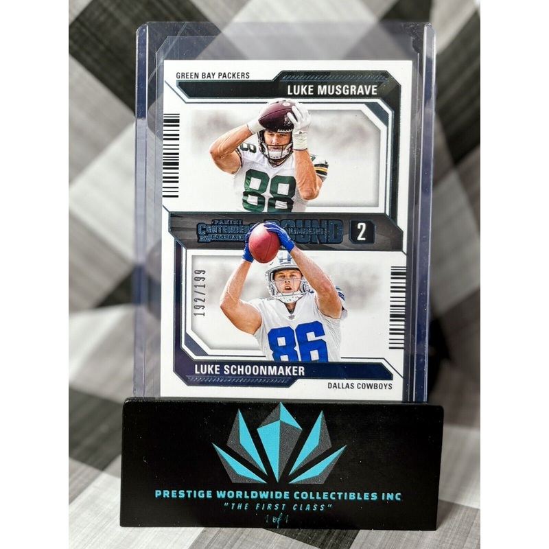 Luke Musgrave & Luke Schoonmaker 2023 Contenders Round 2 #’s /199 #11 GB & DAL (ONLINE ORDER ONLY)