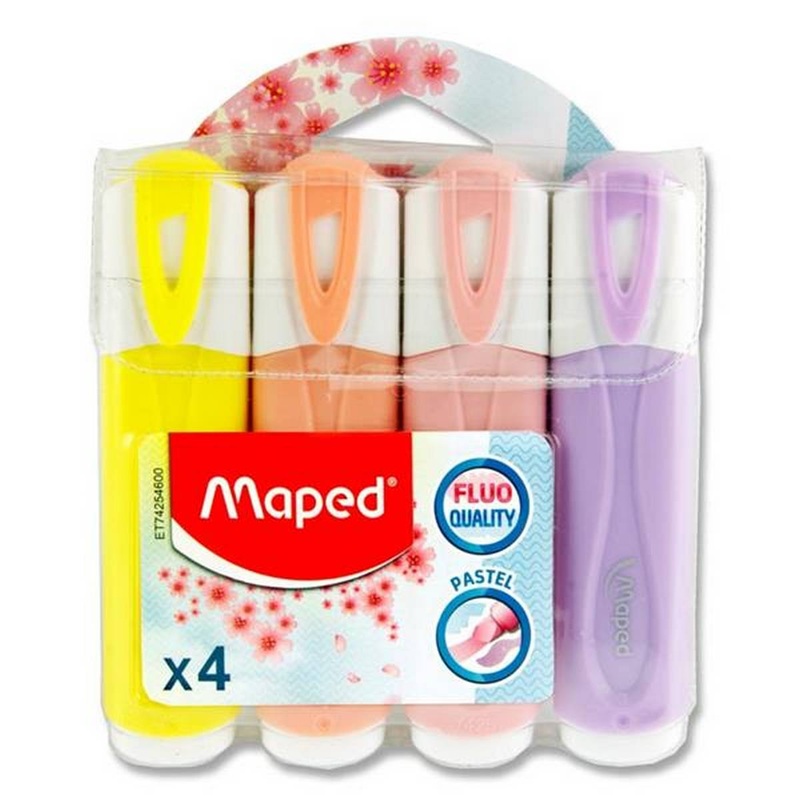 Maped Fluopeps Pkt.4 Pastel Highlighters
