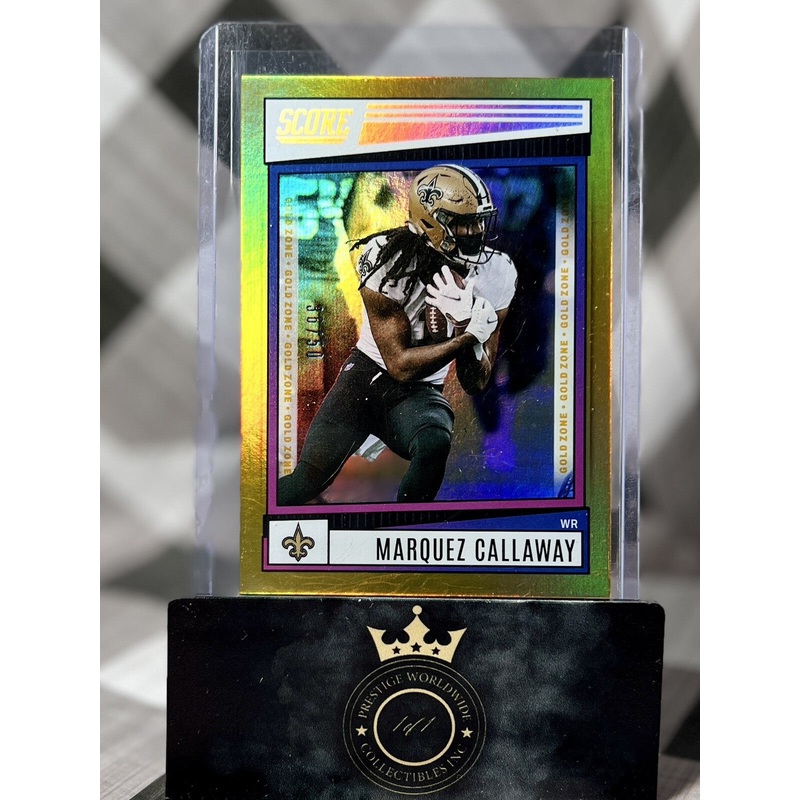 Marquez Callaway 2022 Panini Score Gold Zone Auto /50 #54 New Orleans Saints (ONLINE ORDER ONLY)