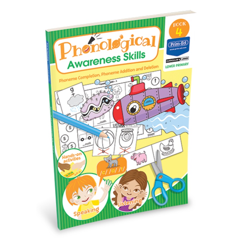 Phonological Awareness Skills Book 4: Phoneme Completion, and Phoneme Addition and Deletion