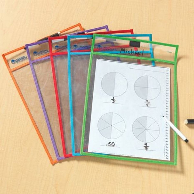 Reusable Wipe-Clean Pockets (Set of 5)