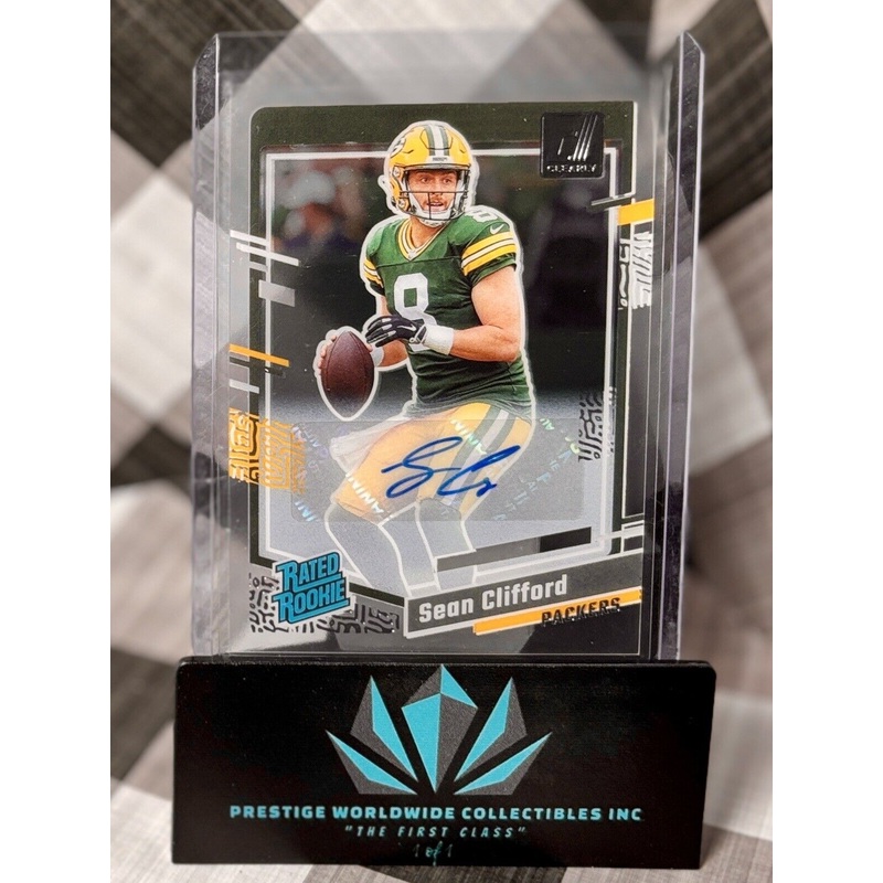 Sean Clifford 2023 Clearly Donruss Rated Rookie Auto #82 Green Bay Packers RC (ONLINE ORDER ONLY)