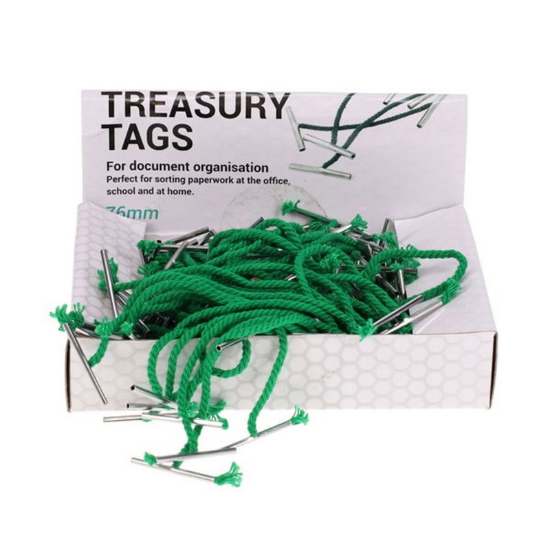 Treasury Tags 76mm Box of 100
