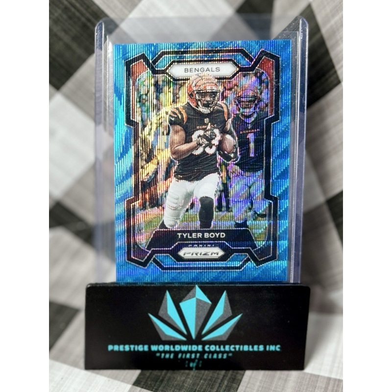 Tyler Boyd 2023 Panini Prizm Blue Wave Prizm /199 #63 Bengals & Titans (ONLINE ORDER ONLY)