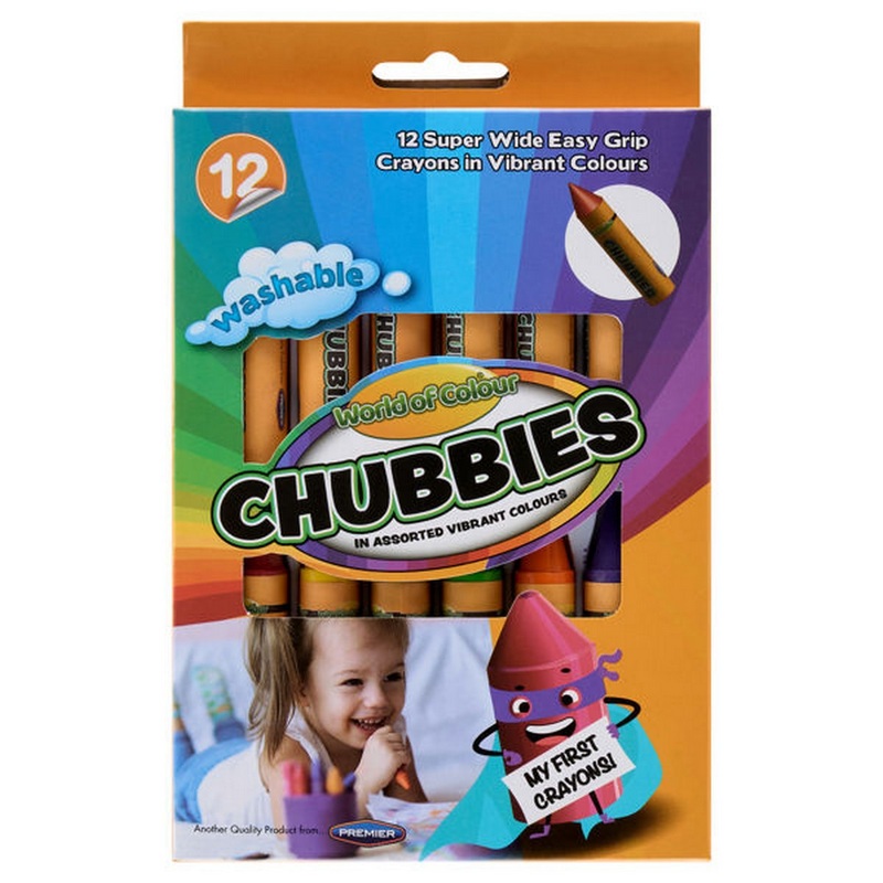 World of Colour Box of 12 Young Hands Big Crayons