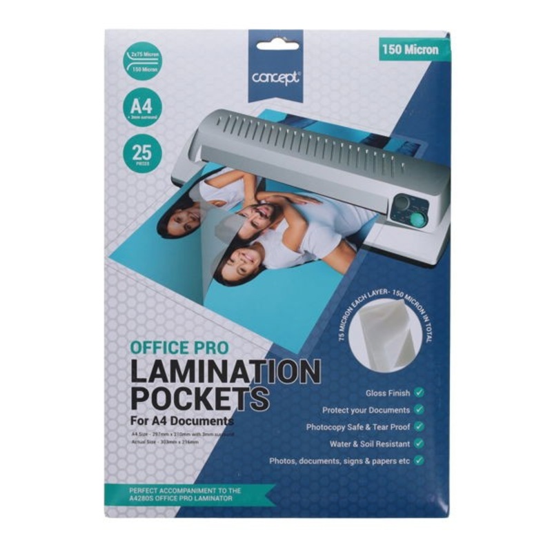 A4 Laminating Pouches (Pack of 25)