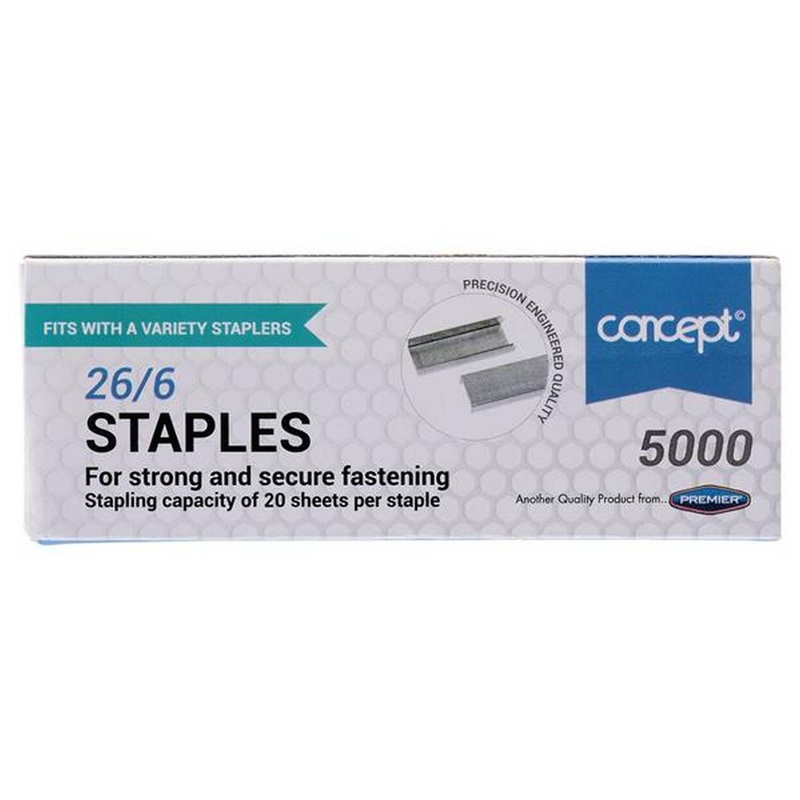 Concept 26/6 Staples Box of 5000