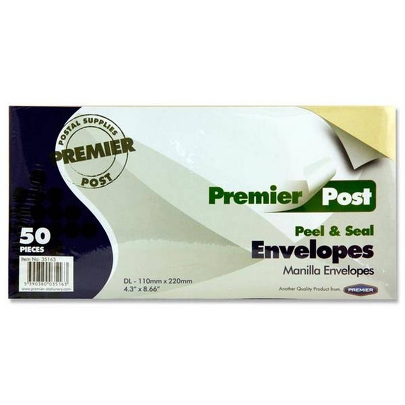 Peel & Seal DL Envelopes Pack of 50  Manilla