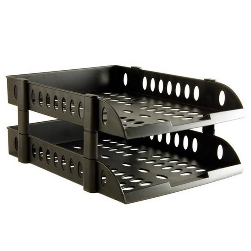 Premier 2 Tier Letter Tray Black