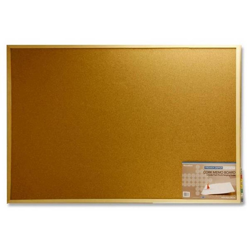 Premier Depot Cork Notice Board 90x60cm