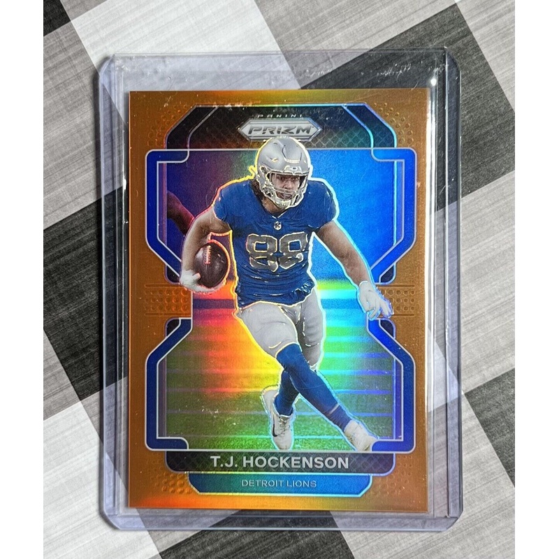2021 Panini Prizm TJ Hockenson Orange Prizm SP 237/249 #147 – Detroit Lions! (ONLINE ORDER ONLY)