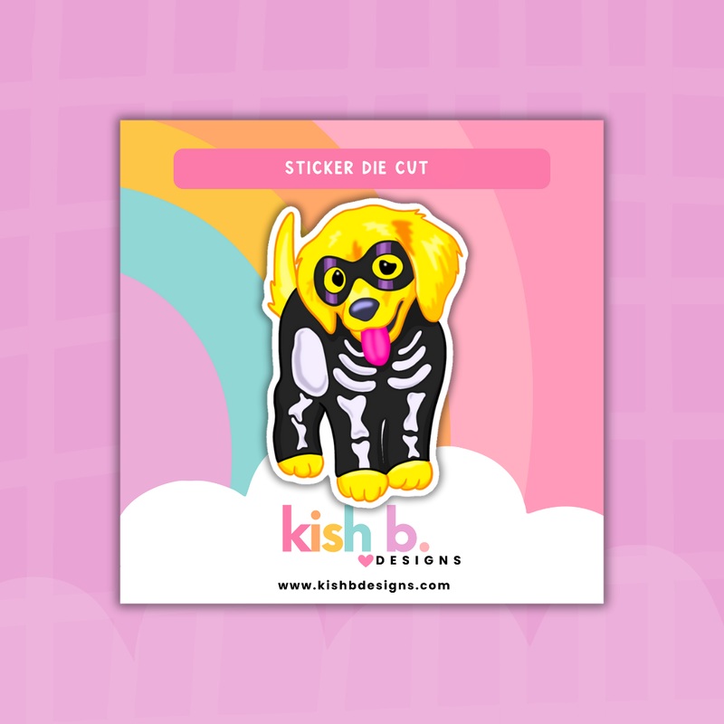 90’s Golden Halloween Dog | Sticker Die Cut (ONLINE ORDER ONLY)