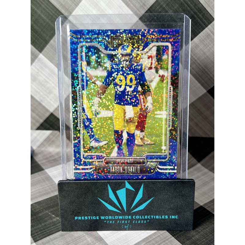 Aaron Donald 2021 Panini Playbook Sparkle #44 Los Angeles Rams SP (ONLINE ORDER ONLY)