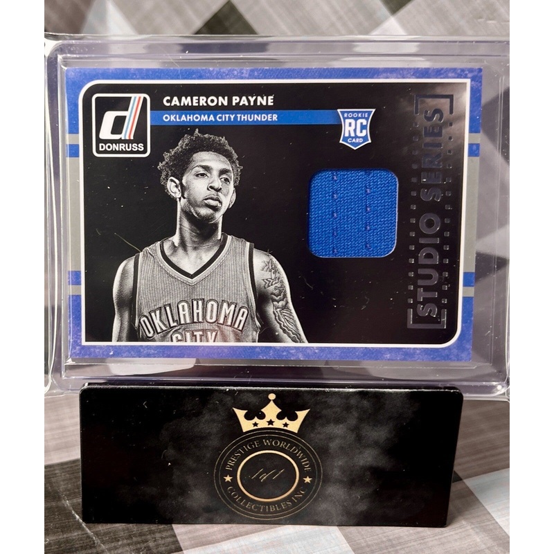 Cameron Payne 2015-16 Donruss Studio Series Rookie Jerseys Patch #14 OKC Suns RC (ONLINE ORDER ONLY)
